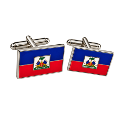 Boutons de manchette – drapeau d’Haïti